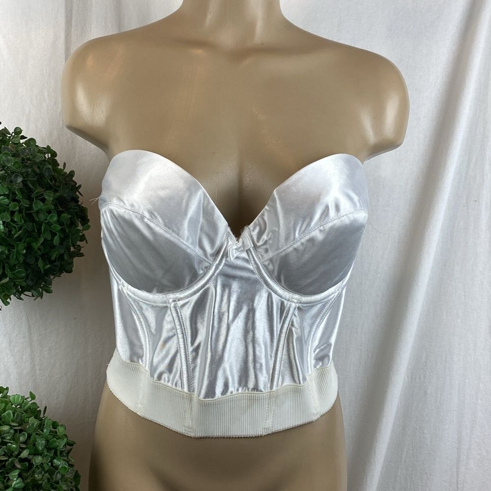 Wonderbra White Satin Longline Underwire Lightly Lined Bra 38C
